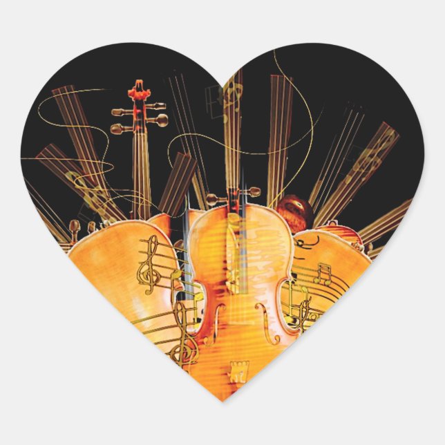 PEGATINA EN FORMA DE CORAZÓN LAS CADENAS DE SOL (Anverso)