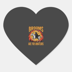 Pegatina En Forma De Corazón Las escobas de caballo del segador sombrío de Hall