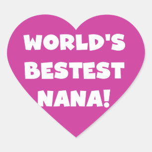 Pegatina En Forma De Corazón Las mejores camisetas Nana en blanco y negro del m