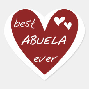 Pegatina En Forma De Corazón Las mejores camisetas y regalos de Abuela del