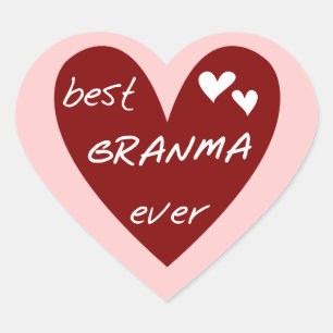 Pegatina En Forma De Corazón Las mejores camisetas y regalos de Granma del