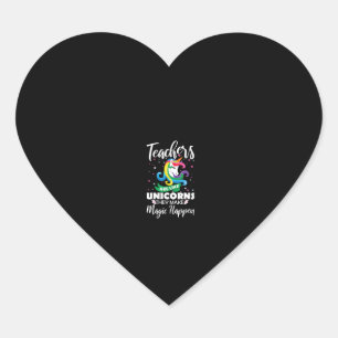 Pegatina En Forma De Corazón Las profesoras son como unicornios, hacen magia