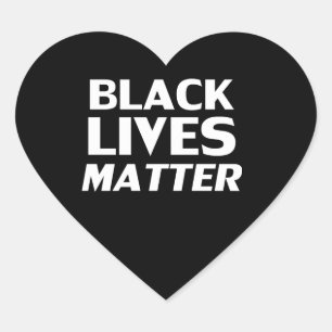 Pegatina En Forma De Corazón Las vidas negras importan de la tipografía moderna