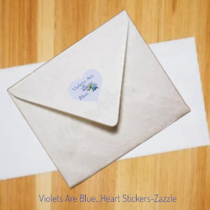 Pegatina En Forma De Corazón Las Violetas Son Azules...