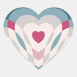 Pegatina En Forma De Corazón latido