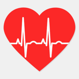 Pegatina En Forma De Corazón latido