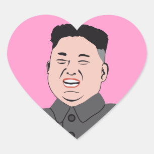 Pegatina En Forma De Corazón Laughing Kim Jong-un