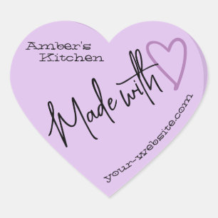 Pegatina En Forma De Corazón Lavanda De La Cocina Hecha Con El Amor