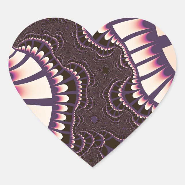 Pegatina En Forma De Corazón Lavanda y Mezcla rosa (Anverso)