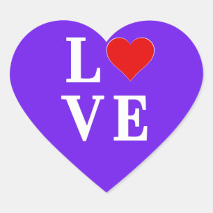 Pegatina En Forma De Corazón Lavender LOVE Moda moderna Elegante