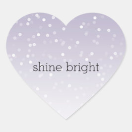 Pegatina En Forma De Corazón Lavender Purple White Boketi Confetti