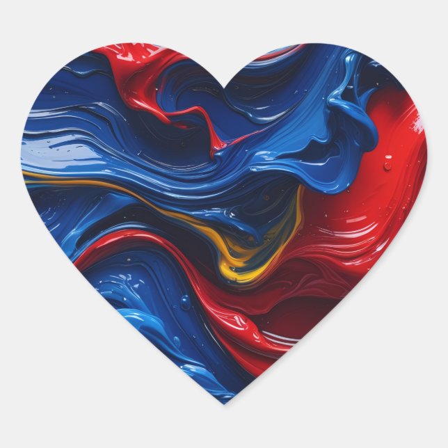 Pegatina En Forma De Corazón Layers Upon Layers Of Paint (Anverso)