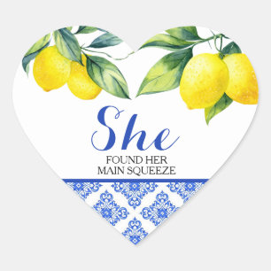Pegatina En Forma De Corazón Lemon Shower