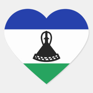 Pegatina En Forma De Corazón lesotho