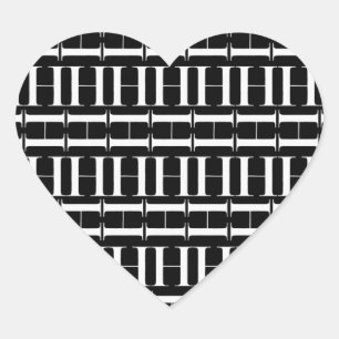 Pegatina En Forma De Corazón Letra inicial monograma H