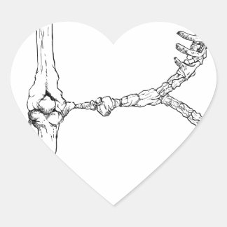 Pegatina En Forma De Corazón Letra ósea B alfabeta