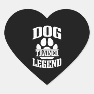 Pegatina En Forma De Corazón Leyenda del entrenador de perros