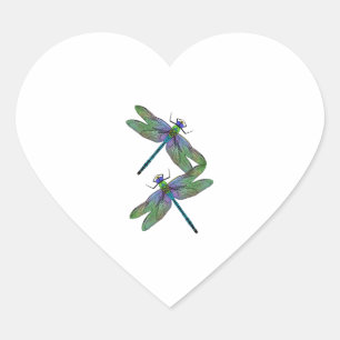 Pegatina En Forma De Corazón libélula emperadora