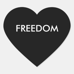 Pegatina En Forma De Corazón Libertad