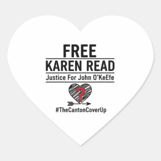 Pegatina En Forma De Corazón Libre Karen Reard Sticker Justicia Para John O'Kee