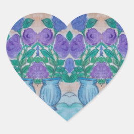 Pegatina En Forma De Corazón lilactina