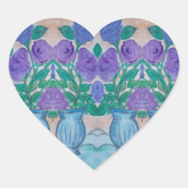 Pegatina En Forma De Corazón lilactina