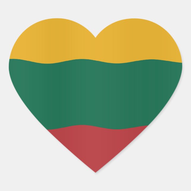 Pegatina En Forma De Corazón Lithuanian flag (Anverso)