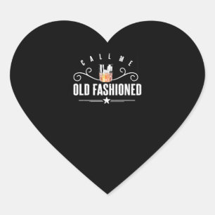 Pegatina En Forma De Corazón Llámame Whiskey Y Bourbon Funny Old Fashion
