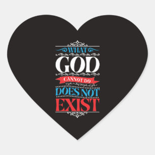Pegatina En Forma De Corazón Lo que Dios no puede hacer no existe