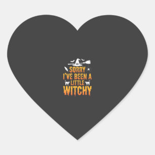 Pegatina En Forma De Corazón Lo siento, he sido un poco bruja Halloween