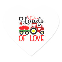 Loads of Love Valentine – Cute Tractor Heart Love 
