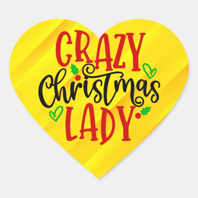 Pegatina En Forma De Corazón Locos Navidades Lady-84654 (Anverso)