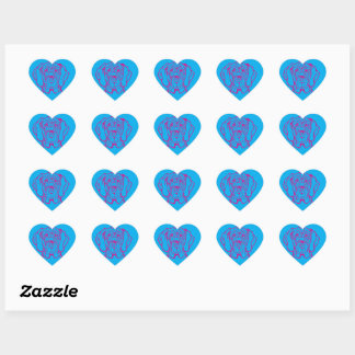 Pegatina En Forma De Corazón logo gran danés psicodélico