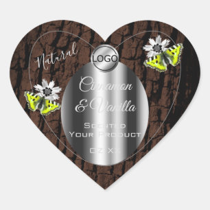 Pegatina En Forma De Corazón Logotipo de las etiquetas de los productos del mar