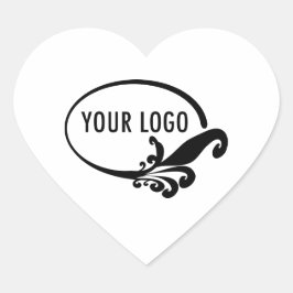 Pegatina En Forma De Corazón Logotipo de negocio de los Pegatinas del corazón b