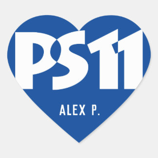 Pegatina En Forma De Corazón Logotipo escolar Nombre personalizado Corazón