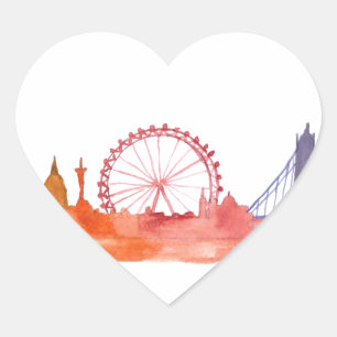 Pegatina En Forma De Corazón Londres Inglaterra