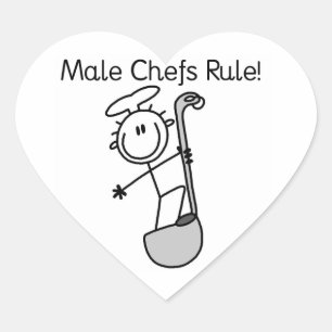 Pegatina En Forma De Corazón Los chefs hombres mandan
