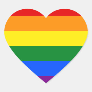 Pegatina En Forma De Corazón Los colores del arcoíris