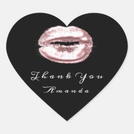 Pegatina En Forma De Corazón Los labios de beso, la medalla de maquillaje blanc