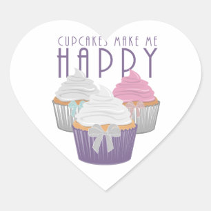 Pegatina En Forma De Corazón Los pasteles me hacen feliz