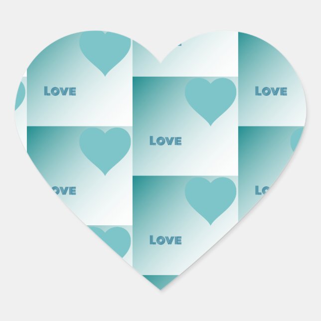 Pegatina En Forma De Corazón Love. (Anverso)