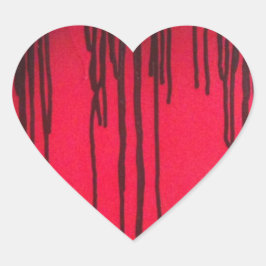 Pegatina En Forma De Corazón Love Bleeds Black
