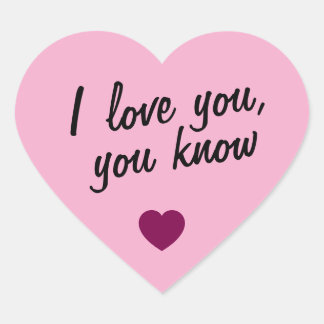 Pegatina En Forma De Corazón love heart with qoute