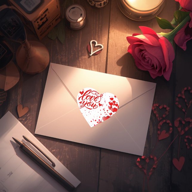 Pegatina En Forma De Corazón Love You Sticker (Subido por el creador)