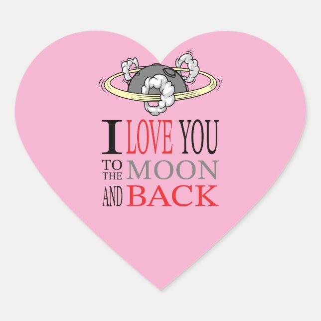 Pegatina En Forma De Corazón Love you to the..... Aufkleber (Anverso)