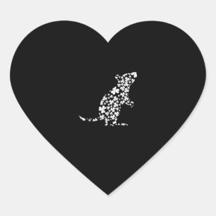 Pegatina En Forma De Corazón Lucky Rat Shamrock Irish St Patricks Culover