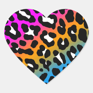 Pegatina En Forma De Corazón Lugares de leopardo de Corey Tiger 80 (Multicolor)