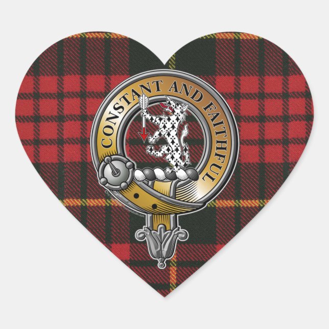 Pegatina En Forma De Corazón MacQueen Tartan & Badge (Anverso)