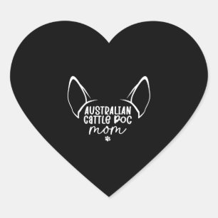Pegatina En Forma De Corazón Madre de perro de ganado de Australia